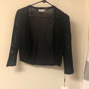 NWT Calvin Klein Black Sweater Cardigan Size Medium